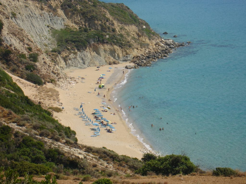 Koroni beach view from above