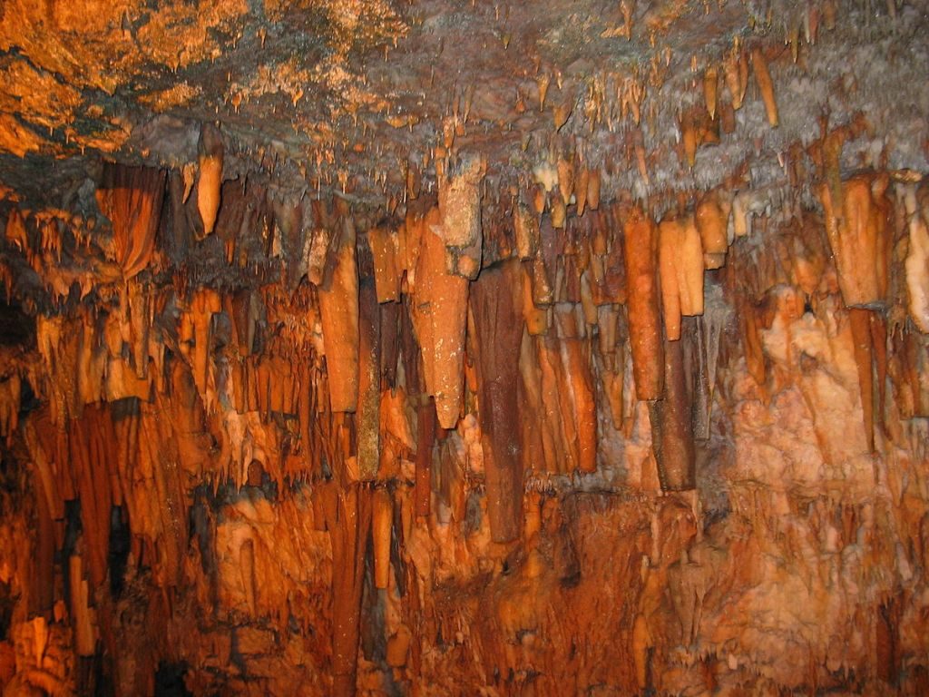 Stalactites of Drogarati cave Kefalonia Greece